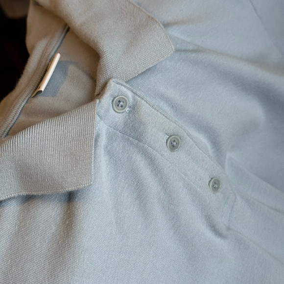 Sunday Best Light Blue Cropped Long Sleeve Polo Top / Hugo Top - Picture 7 of 9